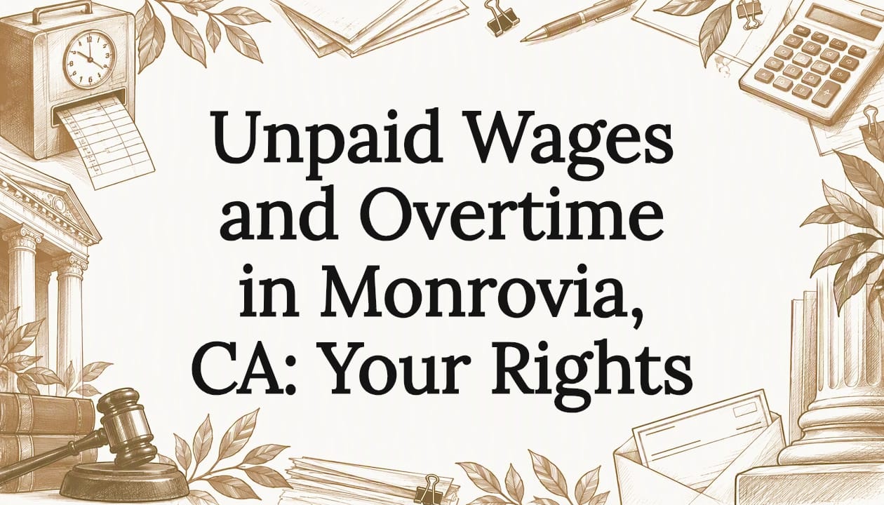 Sketch framing a wage rights title